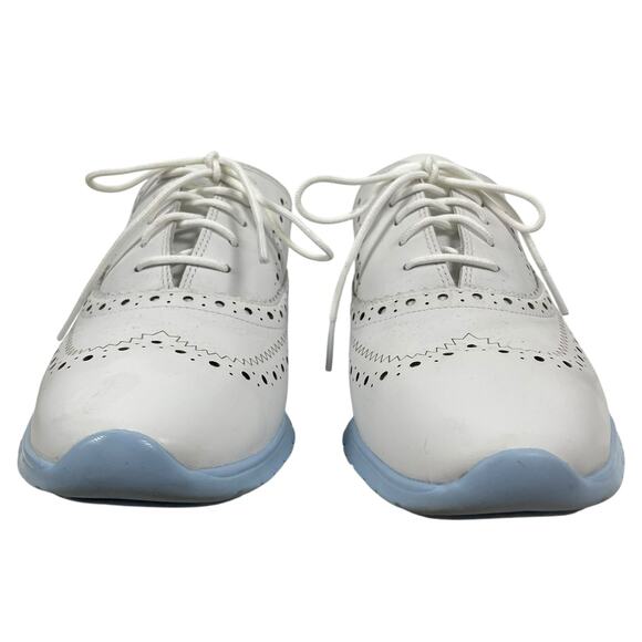 Cole Haan Zerogrand Wingtip Leather Oxford Shoes Lace Up Blue Size 8B - Picture 6 of 13